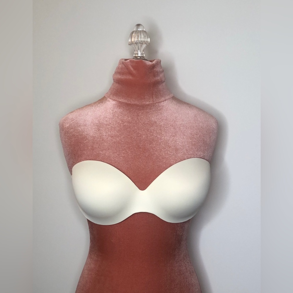 Warner’s Push up Seamless Strapless Convertible Bra Ivory Cream Size 38C